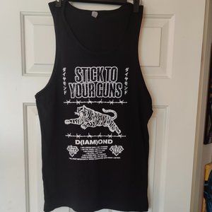 STICK TO YOUR GUNS - Blk/White "DIAMOND" Tank Top - Size Medium